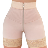Butt Lifting Shapewear Hook Zipper Closure Tummy Control Shorts