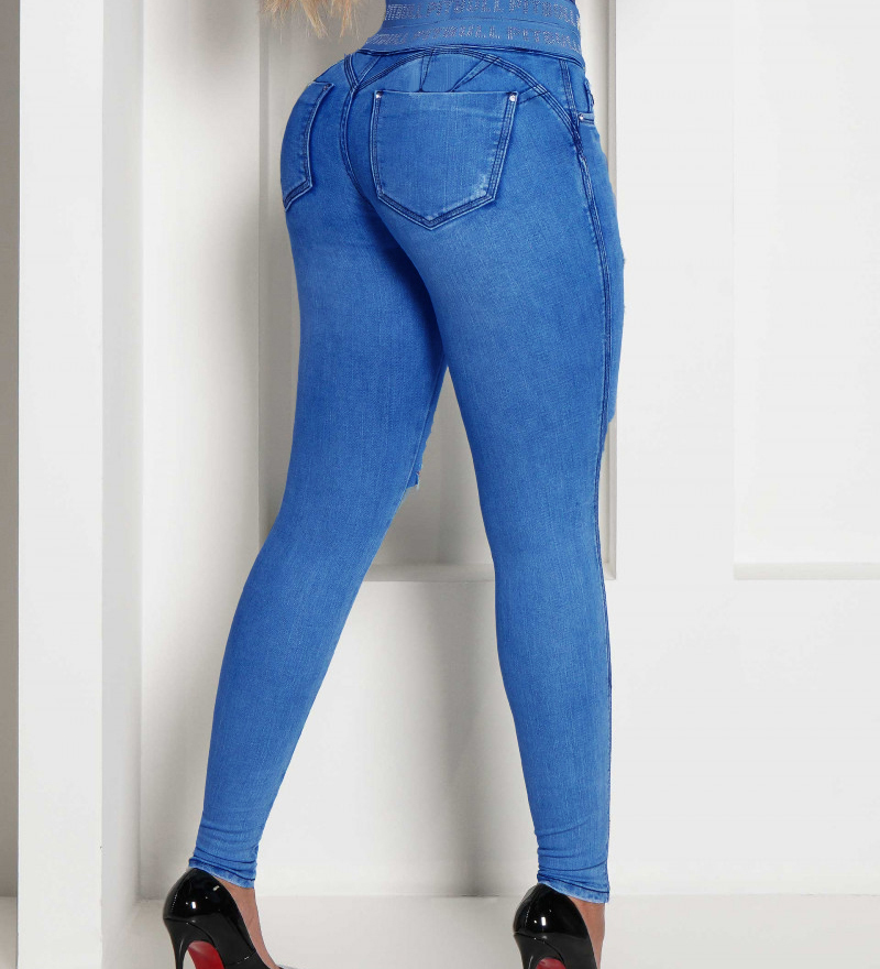 Sorelyne® High-Waisted Butt-Lifting Tummy Skinny Ripped Jeans