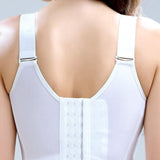 Women Side Support Longline Corset Wire-free Push Up Bra Adjustable Wide Straps