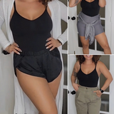 Seamless Round Neck Tummy Control Thong Tank Top Body Shaper Bodysuits