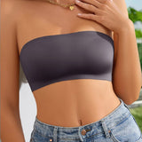 Wireless Strapless Bandeau Bra Seamless Stretch Non Padded Push Up Bralette