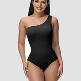 Sorelyne® Sexy Ribbed One Shoulder Sleeveless Tank Top Tight Stretch Bodysuit