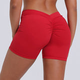 V Back Push Up High waist  hip lifting Workout Yoga Shorts