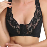 Breathable Lace Front Closure Wire-free Smooth Back Shaping Bra