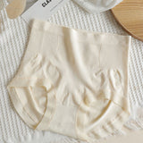 Seamless Tummy Control Antibacterial Crotch Briefs High Waist Butt Lift Panties