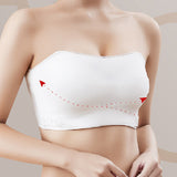 Invisible Strapless Double Side Buckle Bra Non-slip Lace Edge Bandeau Bralette