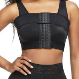 Front Closure Post Surgery Compression Shapewear Bra With Breast Support Belt