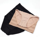 Women's High Waisted Chevron Print Shapewear Panty Tummy Control Mesh Briefs