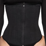 9 Boned Waist Trainer For Women Hourglass Zipper Tummy Control Workout Corset