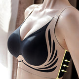 Seamless Contrast Color Wireless Soft Anti-sagging Push Up Sleep Bra