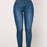 High Waist Elastic Tummy Control and Hip Lift Skinny Jeans