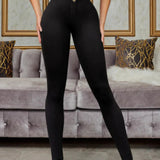 Elasticity Tummy Control High Waist Shaping Butt Lifting Slimming Leggings