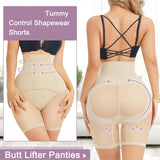 Double Tummy Control Girdle Shorts High Waist Butt Lifter Thigh Slimmer Shaper Shorts
