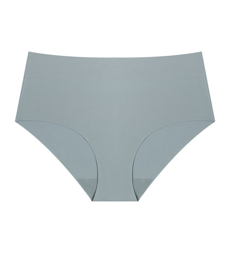 Women's Seamless Ice Silk Breathable Comfortable Triangle Mid-waist Panties