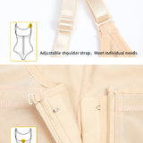 Women's Sexy Tummy Control Open Bust Body Shaper Zipper Plus Size Thong Shapewear