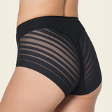 Lace Stripe Undetectable High Waist Briefs Underpants