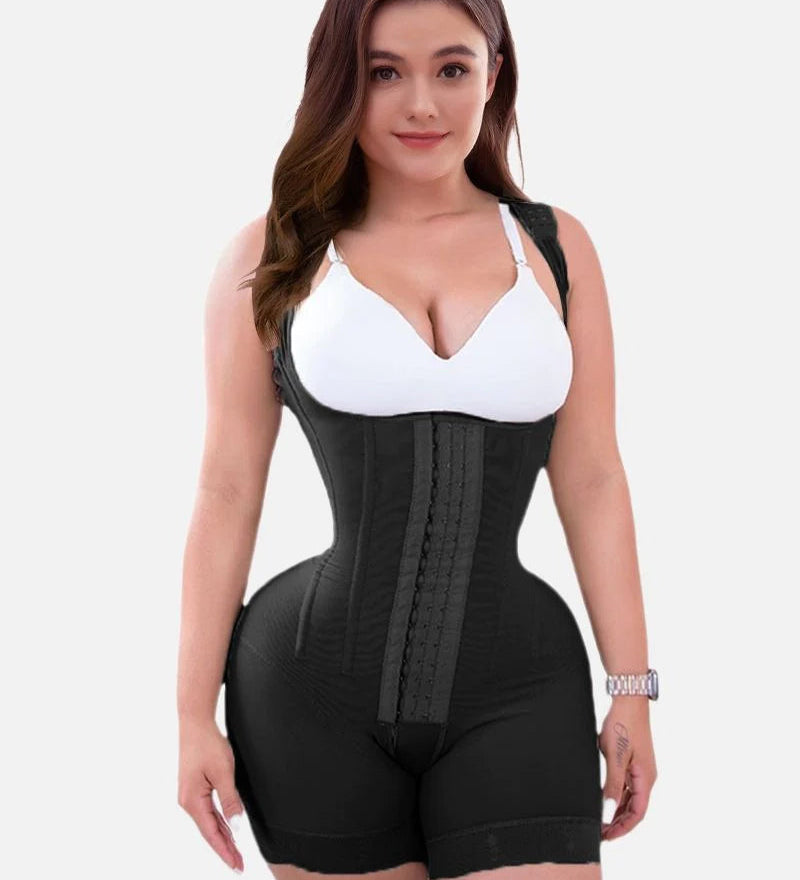 Sorelyne® Firm Compression Tummy Control Shapewear Adjustable Bodysuit Hook and Eye Closure