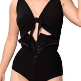 High Waist Ruched Shaping Swimsuits One Piece Tummy Control Swimwear