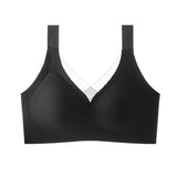 Wireless Mesh V Neck Invisible No Underwire Comfort Smooth Everyday Bra