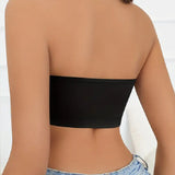 Wireless Strapless Bandeau Bra Seamless Stretch Non Padded Push Up Bralette