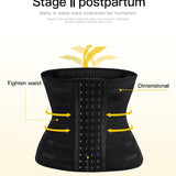 Women's Breathable Adjustable Hooks Waist Trainer Postpartum Tummy Slim Belt