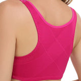 Breathable Lace Front Closure Wire-free Smooth Back Shaping Bra