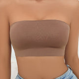 Wireless Strapless Bandeau Bra Seamless Stretch Non Padded Push Up Bralette