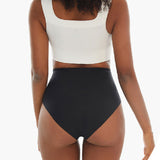 Women's Mid Waist Seamless Tummy Control Shapewear Briefs Underwear With Hooks Belt