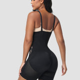 Extra Firm Hourglass Waist Tummy Control Zipper Shapewear with Lace