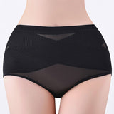 Mid Rise Cross Compression Shapewear Underwear Mesh Tummy Control Shaping Panty