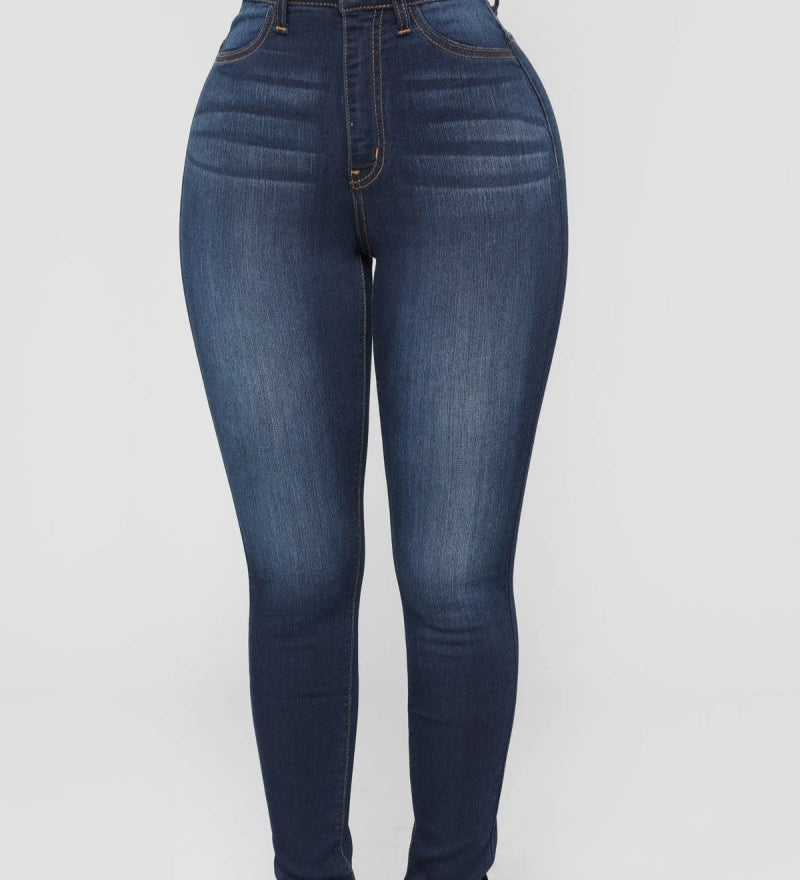 High Waist Elastic Tummy Control and Hip Lift Skinny Jeans