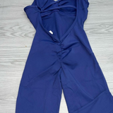 Women's Beautiful Back Sleeveless Elastic Tights Jumpsuit