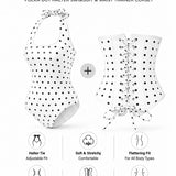 Hourglass Corset Body Shaper Waist Cincher Swimsuit Two-Piece Set
