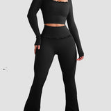 Ballet Ruffle Sports Tight-Fitting Height Elasticity Fitness Yoga Set