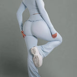 Ballet Ruffle Sports Tight-Fitting Height Elasticity Fitness Yoga Set