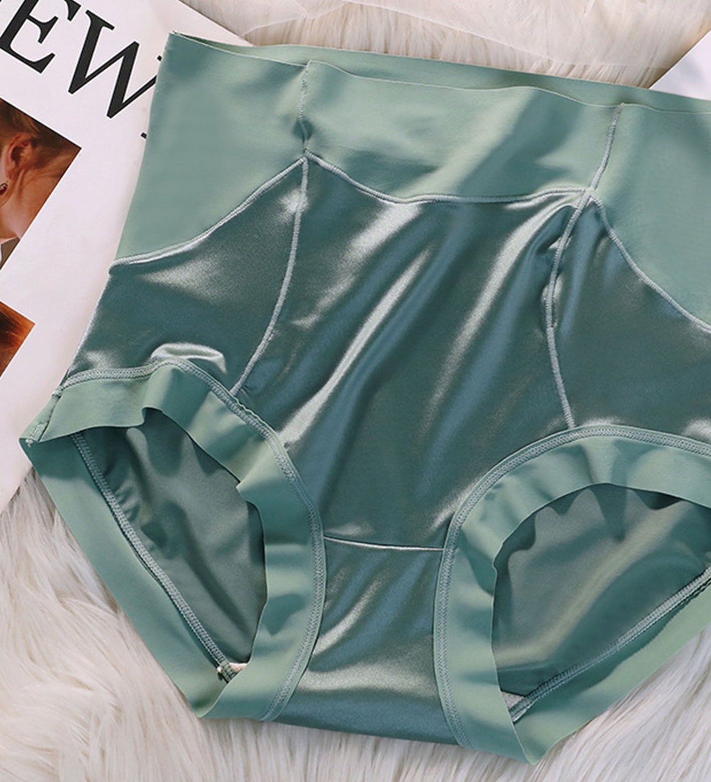 High Waisted Satin Seamless Bare Underwear