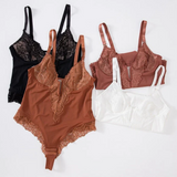 Sexy Lace Deep-V Neck Bodysuits