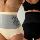 Women's Magnetic Therapy Warm Uterus Panties Seamless High Waist Abdomen Control Briefs