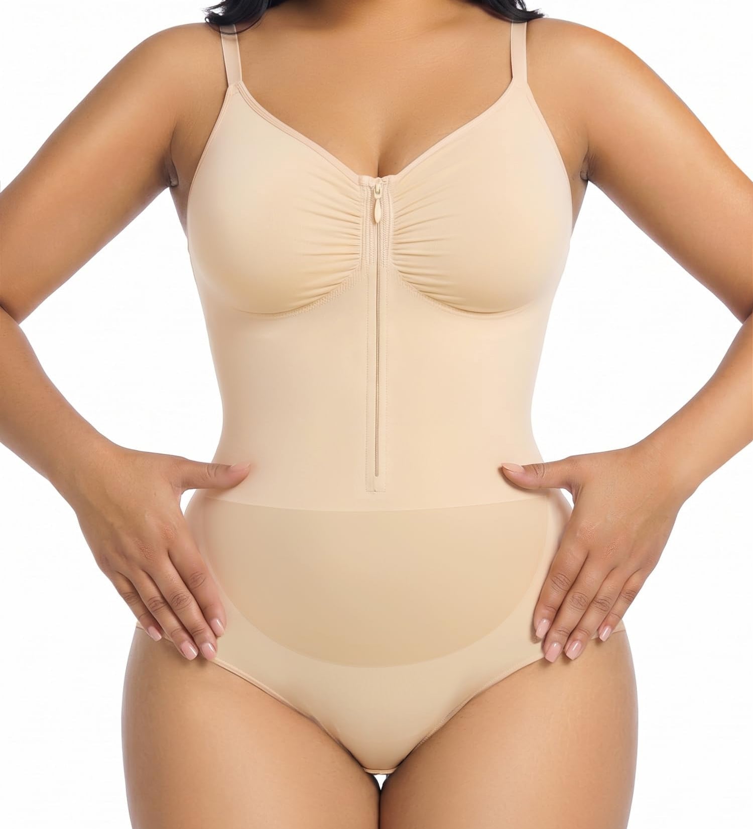 Seamless Tummy Control Shapewear Zipper Bodysuit