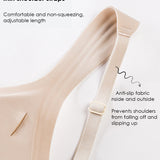 Women's Seamless Low Back Wireless Deep U Shaped Backless Comfort Minimizer Bra