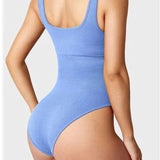 Women's Shapewear Bodysuits Sexy Ribbed Sleeveless Square Neck Tank Tops