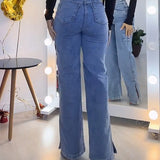 Sorelyne® Women's Zipper Cargo Jeans with Side Slits