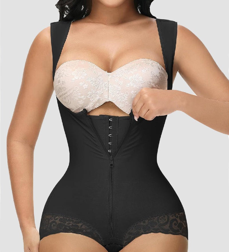 Sorelyne® Leopard High Compression Open Bust Tummy Control Body Shaper