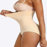 Seamless High Waist Shaping Panties Comfy Tummy Control Hip Lifting Slimming Brief