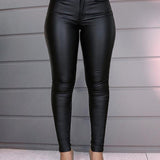 Sexy PU Skinny Leather Pants Casual All-match Pants