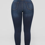 High Waist Elastic Tummy Control and Hip Lift Skinny Jeans