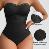Women's Strapless Tummy Control One Piece Seamless Thong Shapewear Bodysuits