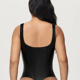 Sorelyne® Shapewear Leather Lace Balconette Thong Sculpting Bodysuit