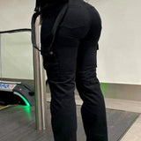 Women's Cargo Pants Hip-lifting High Waist Multi-pocket Fashionable