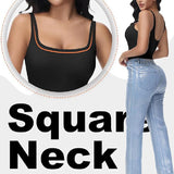 Sorelyne® Seamless Tummy Control Thong Shapewear Backless Square Neck Tank Tops Body Shaper